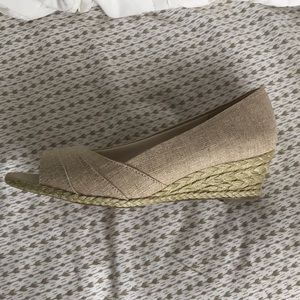 1 inch espadrilles wedge peep toe sandal